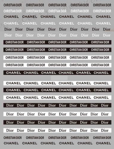 Chanel and Dior Nail Decals 6 Sheets