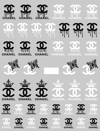 chanel stickers logo cc