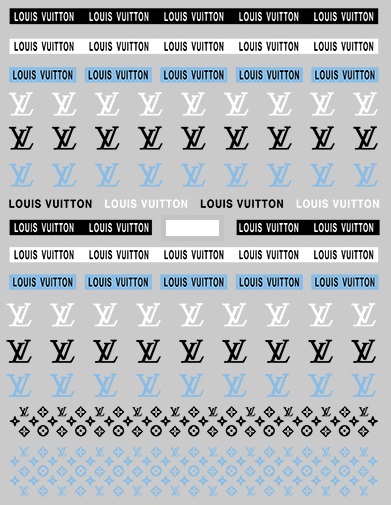Louis Vuitton Nail Decals 6 Sheets
