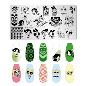 power puff nail stamping plate
