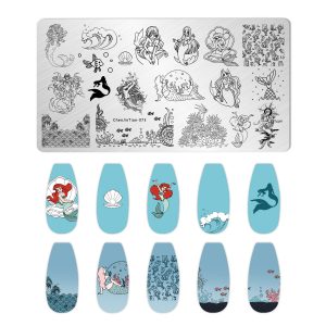 Ariel Disney princess nail stamping plate