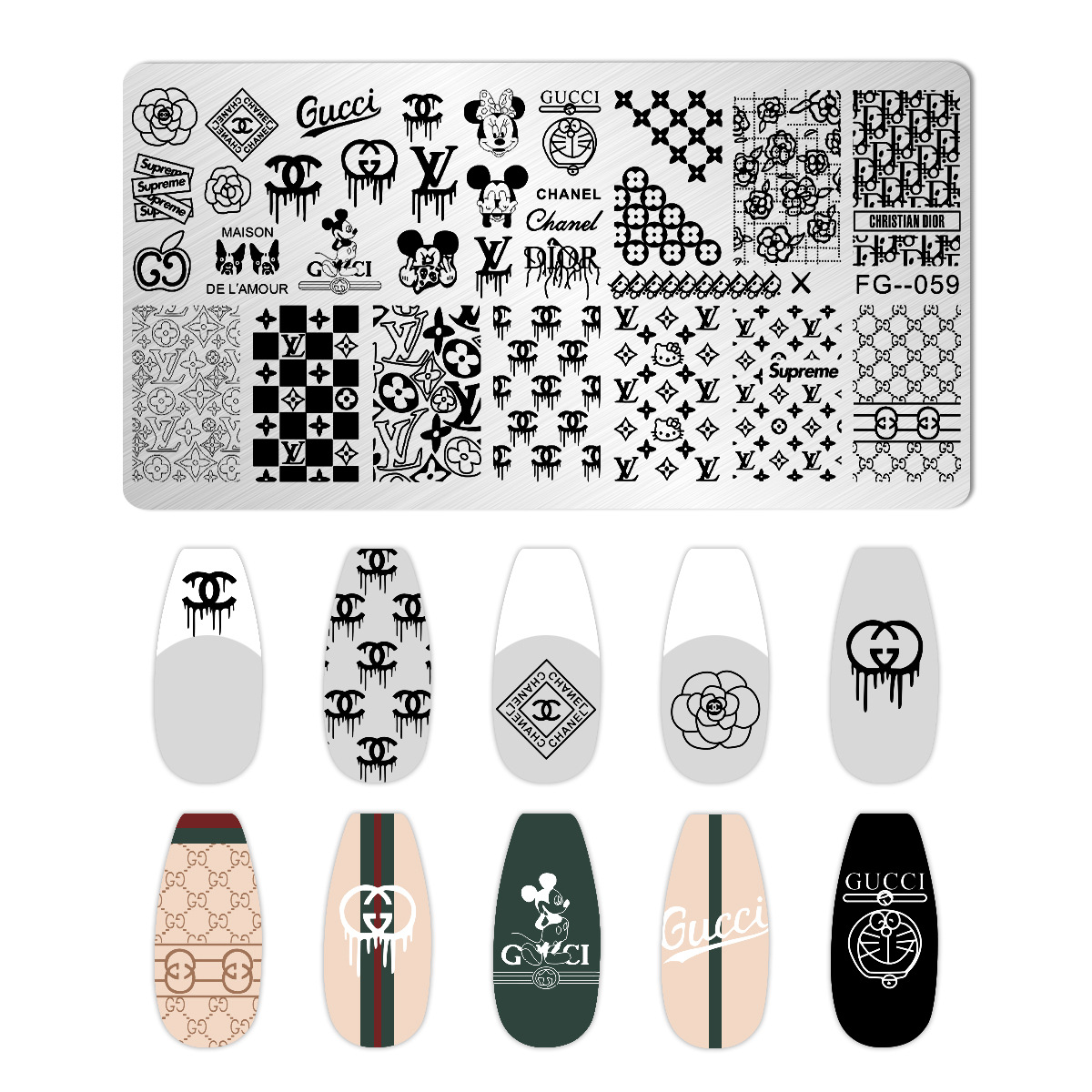 1pc Nail Stamping Plate Template Animal Fruit Dog Cat Unicorn Feather  Flower Leaf Stamp Nail Stamping Plates For Nail Polish - Nail Templates -  AliExpress