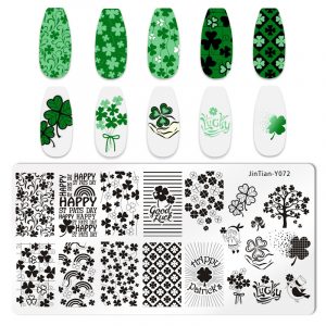 St. Patrick's Day nail stamping plate
