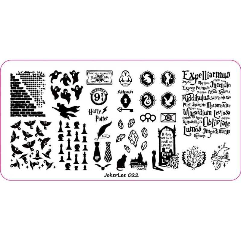 Harry Potter Nail Stamping Plate D. JL24