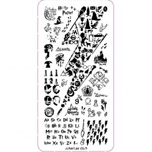 Harry potter nail stamping plate