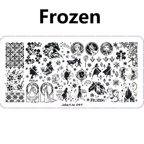 Frozen Nail Stamping Plate JL049