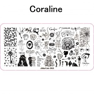 Coraline nail stamping plate