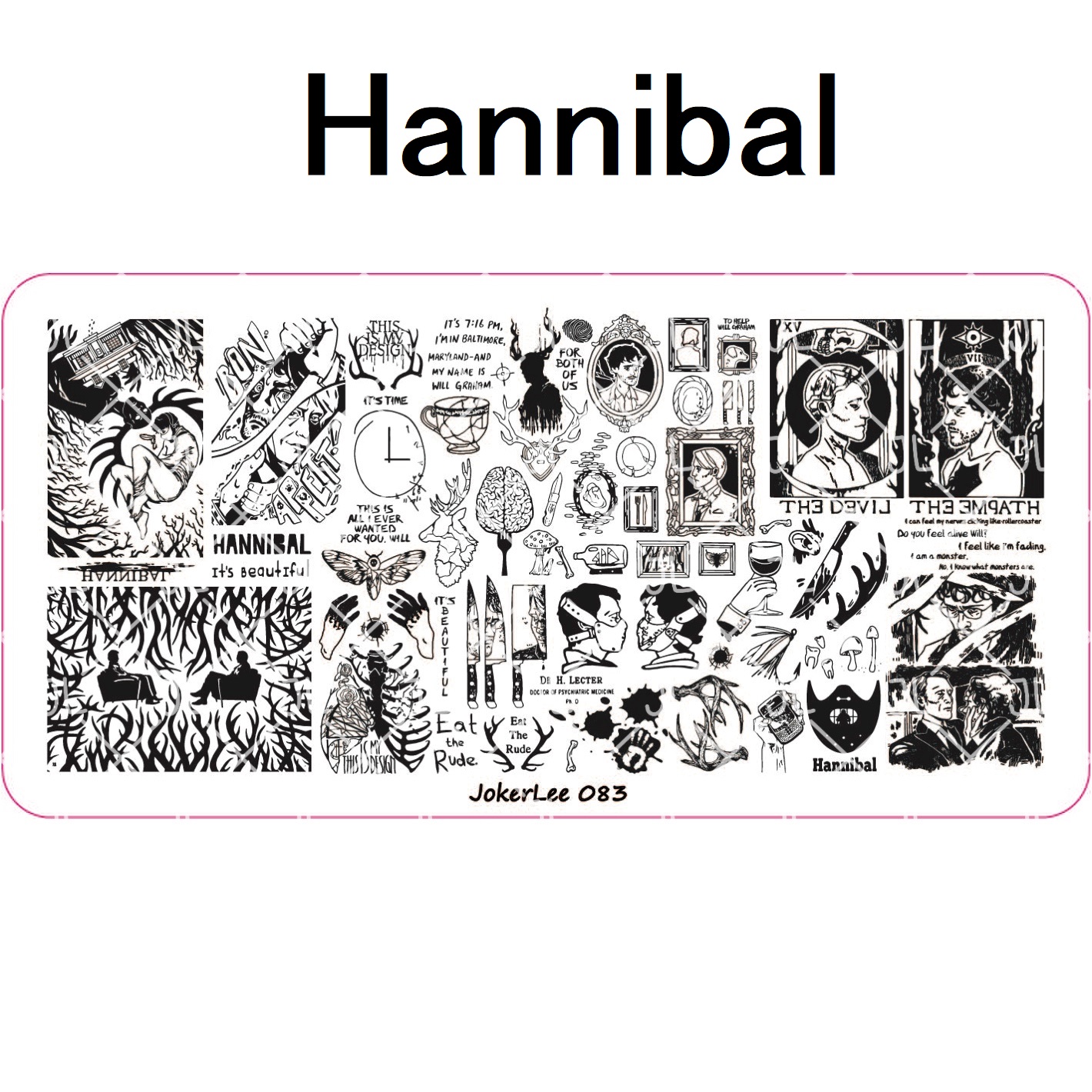Hannibal Nail Stamping Plate JL083