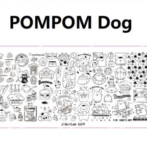 POMPOM DOG nail stamping plate