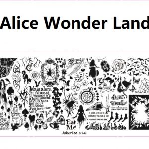 alice wonder land nail stamping plate