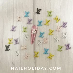 color LV nail charms