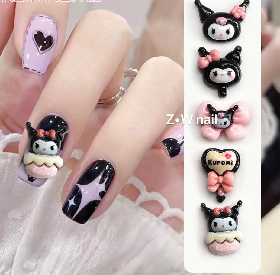 20pcs Cute Sanrio Nail Charms 2023 Fashion Bling Hello Kitty Nail Art  Kawaii Cartoon Anime Nail Accessories