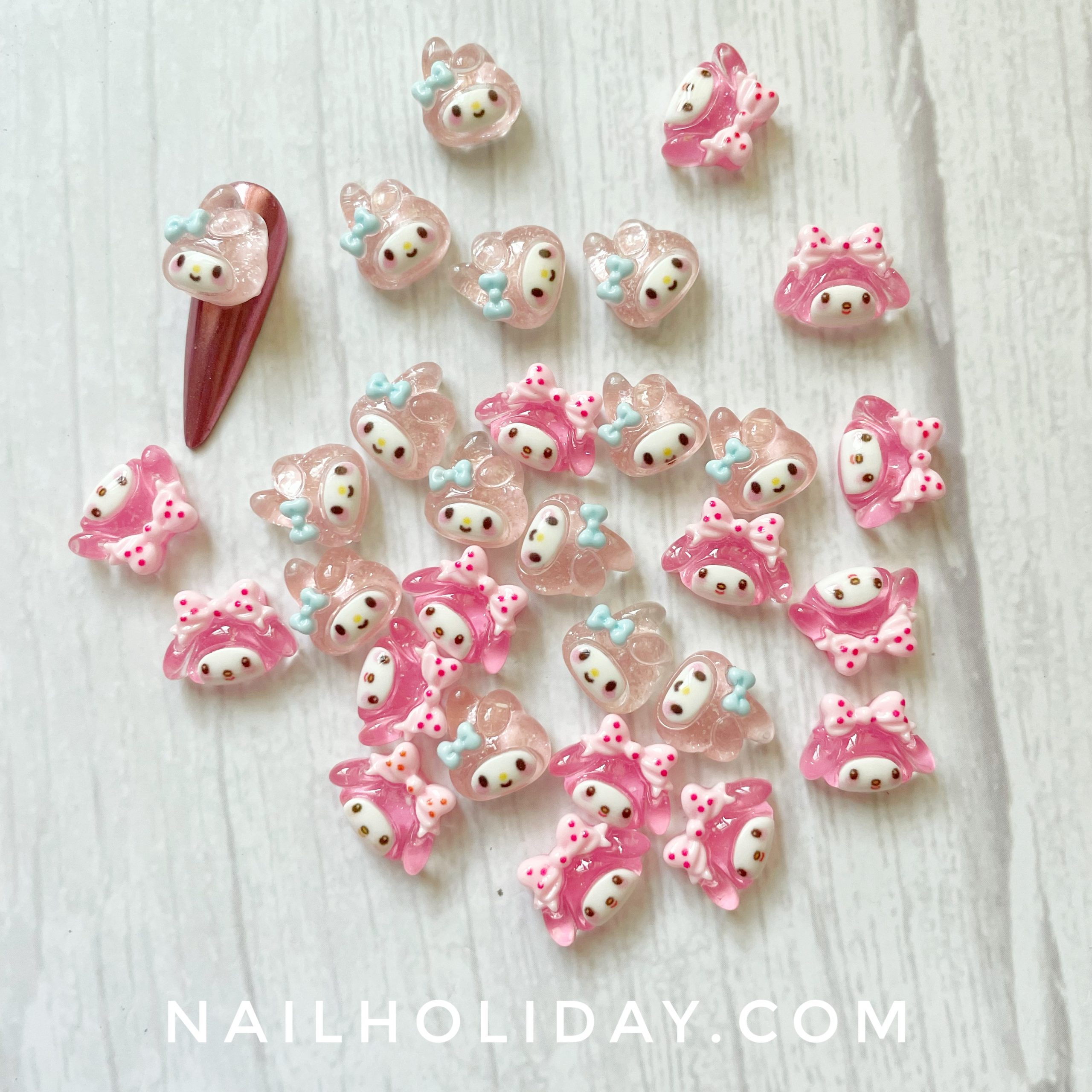 Bow Hello Kitty Nail Charms-30pcs
