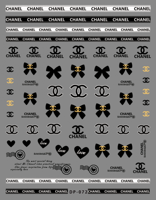 Chanel nail sticker