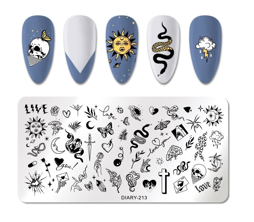 Galaxy Icon nail stamping plate