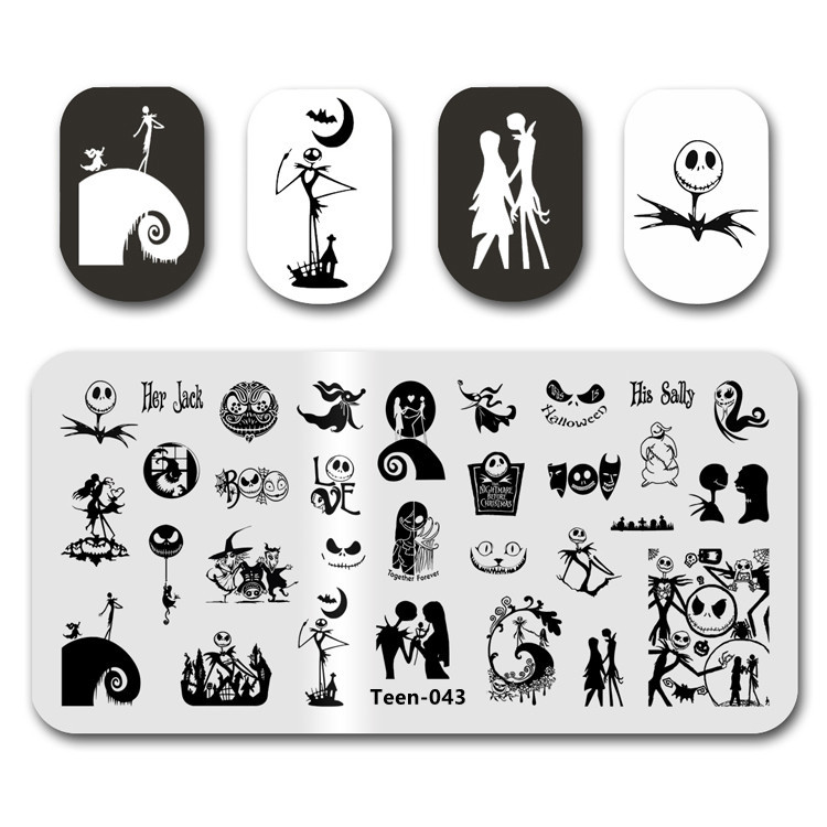 Jack e Sally nail stamping plate-18-Teen-043