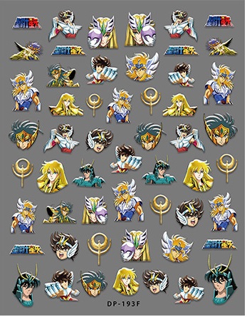 Knights of the Zodiac nail stickers