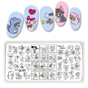 Tom and jerry nail stamping plate