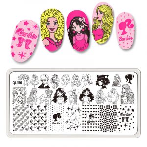 Barbie nail stamping plate