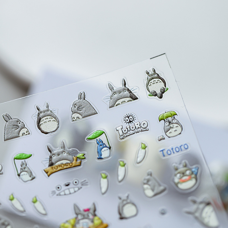 Totoro nail stickers