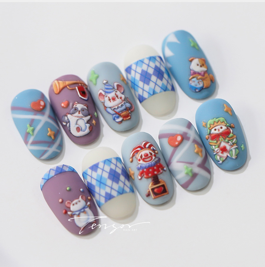 circus nail stickers (1)