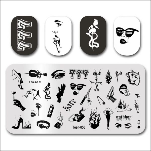 poison nail stamping plate