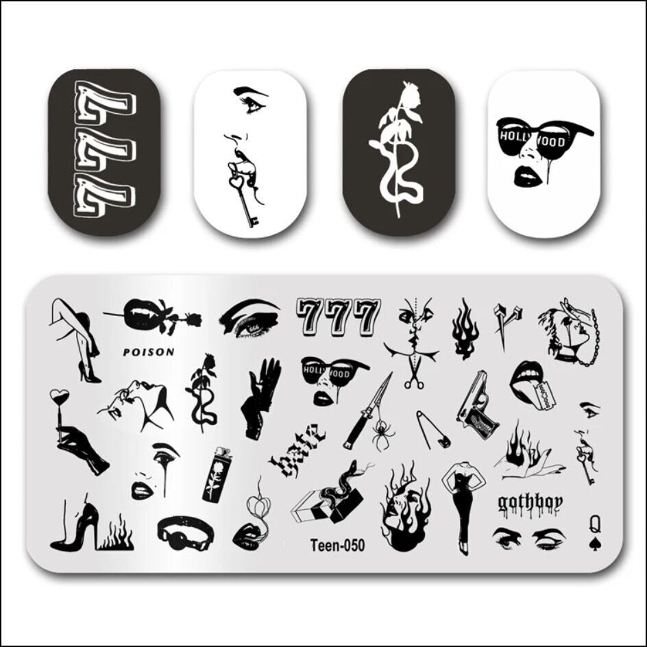 poison nail stamping plate-32-Teen-050