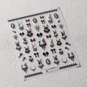 Gothic Bunny nail sticker