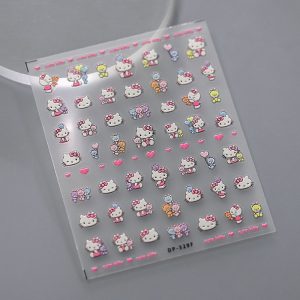 Pinky Hellokitty nail stickers