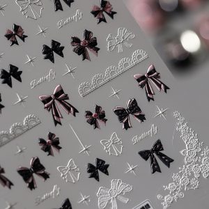 bow nail stickers