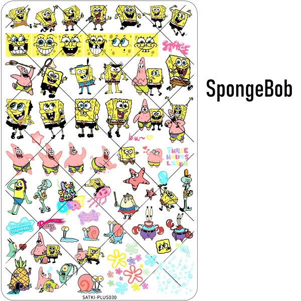SpongeBob nail plate