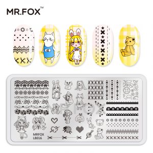 Kawaii nail stamping plate