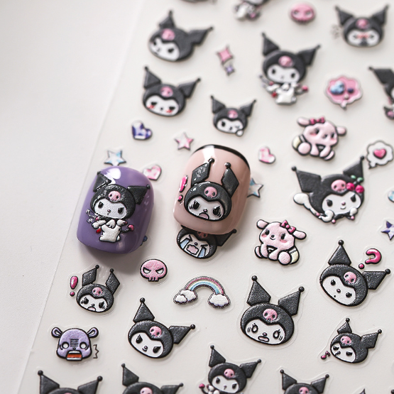 kuromi nail sticker