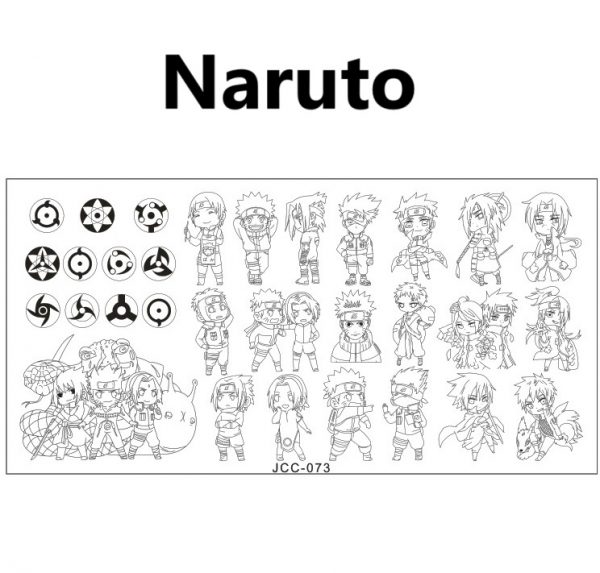 Naruto nail stamping plate