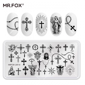 Jesus&Cross nail stamping plate