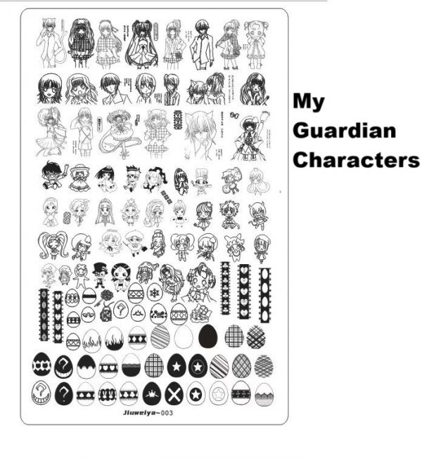 My Guardian Characters nail stamping plate