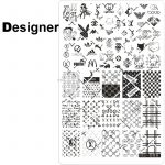 Designer nail stamping plate