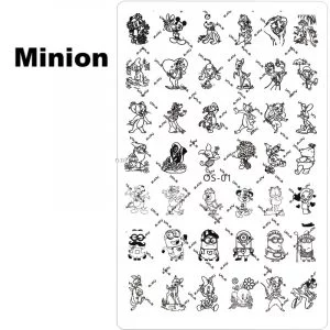 Minion nail stamping plate