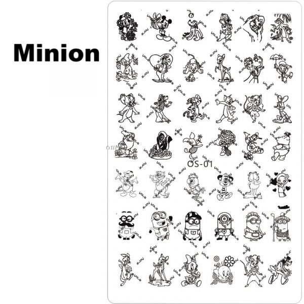 Minion nail stamping plate