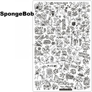 spongebob nail stamping plate