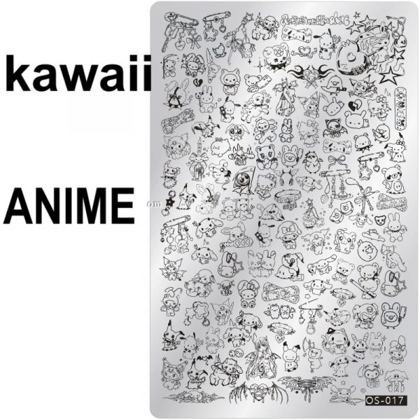 KAWAII anime nail stamping plate