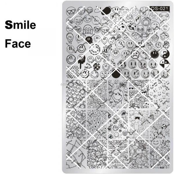 smile nail stamping plate