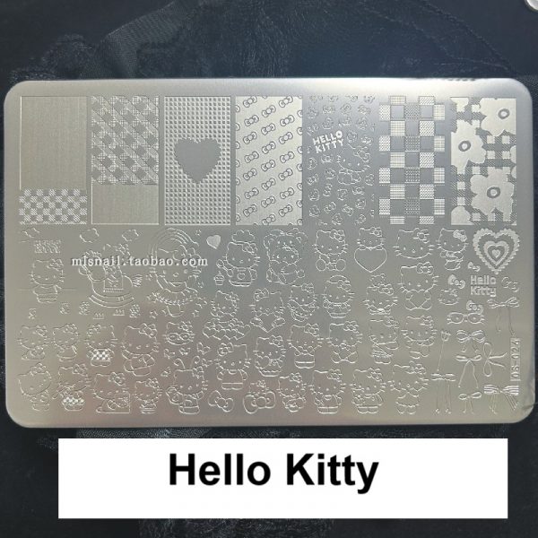 Hellokitty nail stamping plate