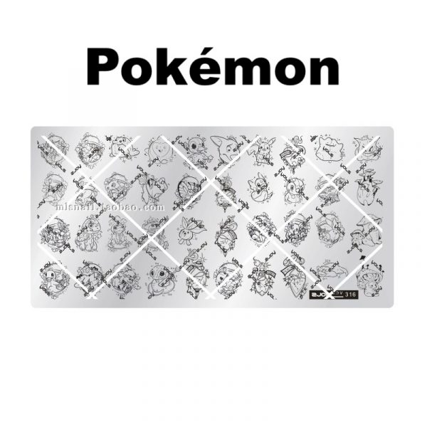 pokemon nail stamping plate