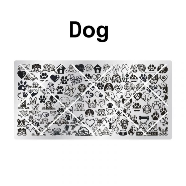 Dog nail stamping plate
