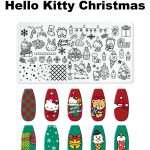 Hello Kitty Christmas nail stamping plate