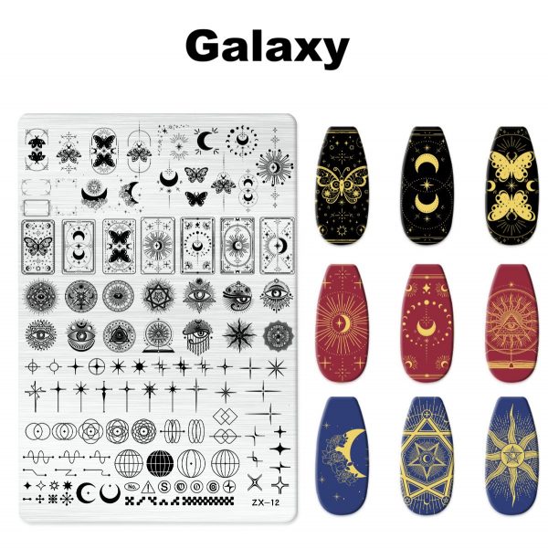 galaxy nail stamping plate