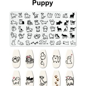 Puppy nail stamping plate