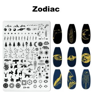 Zodiac nail stamping plate