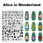 alice in wonderland nail stamping plate